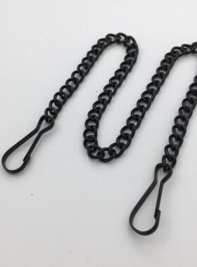 黑色日光灯吊链广告吊牌金属挂链 标识指示牌门牌挂钩铁链条1.4线