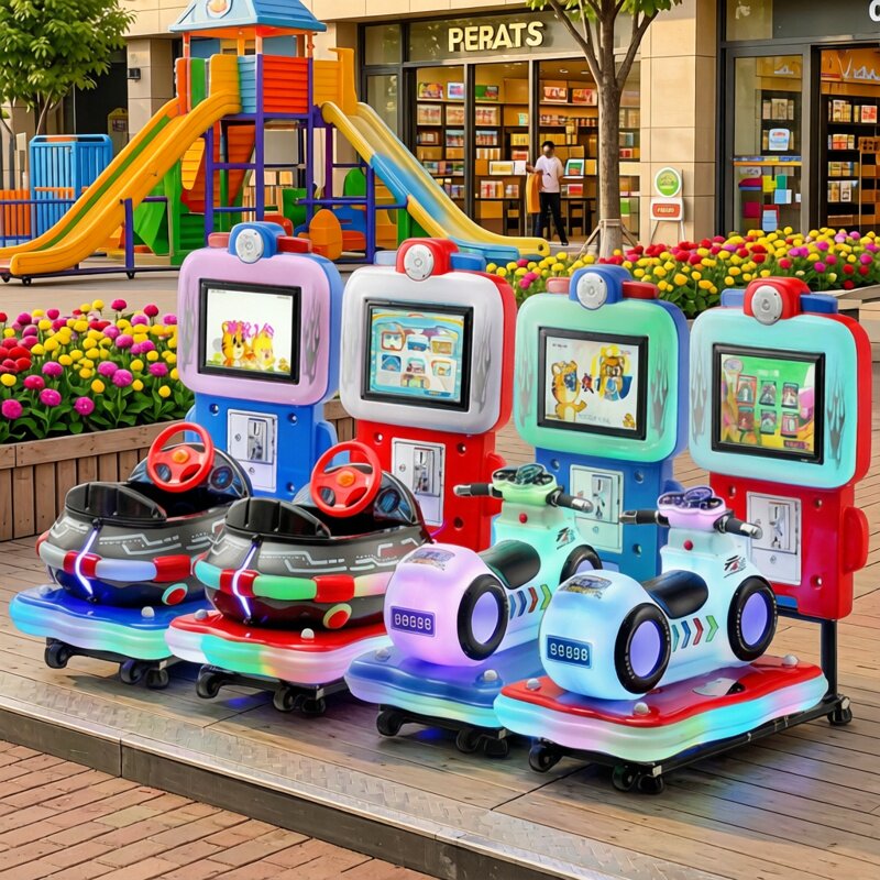 新款投币摇摇车宝宝电动梦幻摩托车摇摆机小孩家用MP5液晶屏玩具