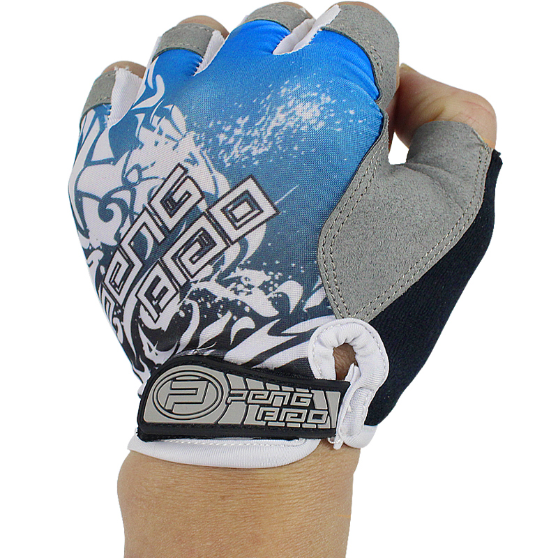 HaNDCReW骑行手套 韩版硅胶防震垫 透气防滑自行车装备半指手套男