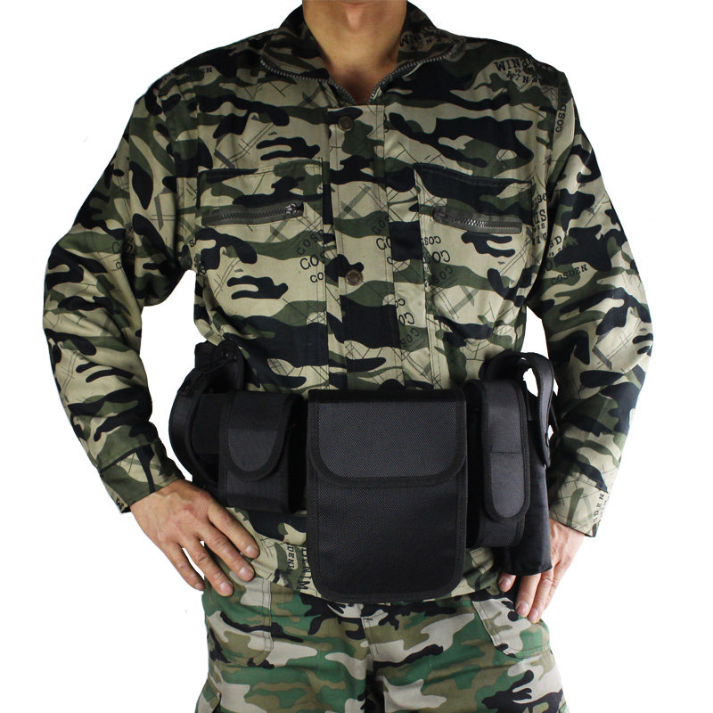 多功能执勤腰带安保器材保安装备武装带交通巡逻外腰带八件套黑白