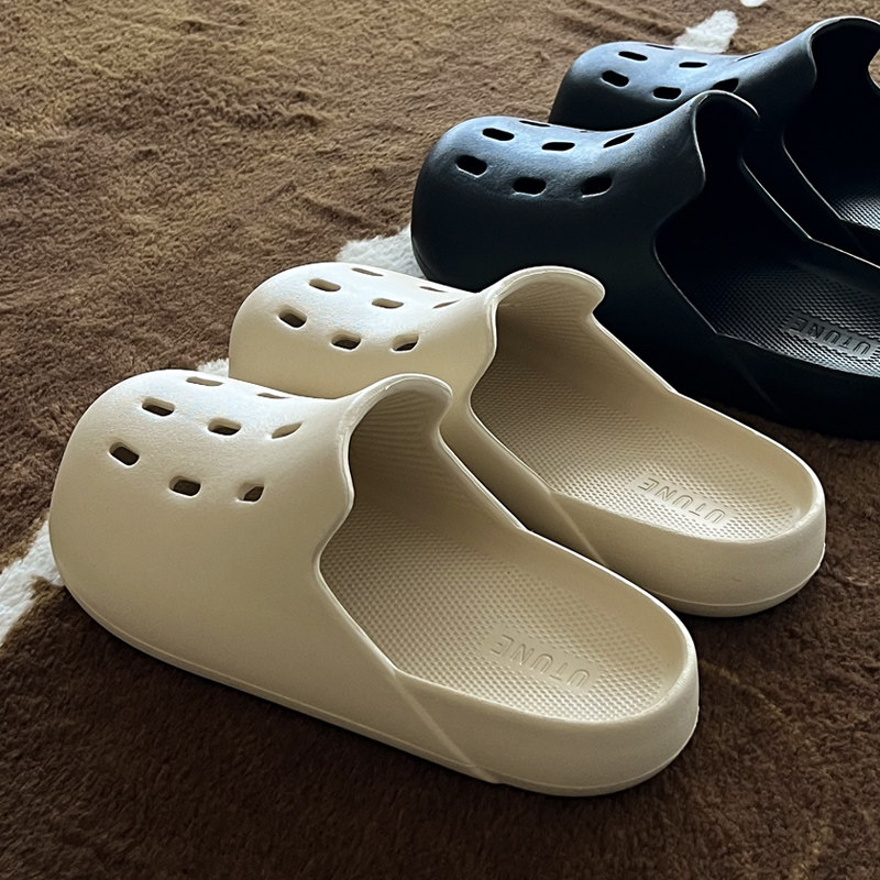 穆勒鞋女外穿软底踩屎感防滑办公室上班拖鞋优调懒人洞洞鞋男夏季