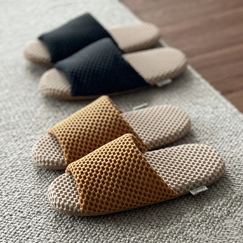 复古高级感日式木地板静音软底亚麻拖鞋男女夏季室内家居家用防滑