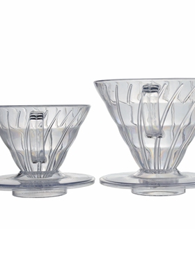 V60透明手冲树脂过滤器加厚滴滤杯家用塑料咖啡杯冲泡V型冲泡滤杯
