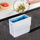 厨房挂式 垃圾桶分类家用橱柜门多功能壁挂带盖厨余垃圾悬挂收纳桶