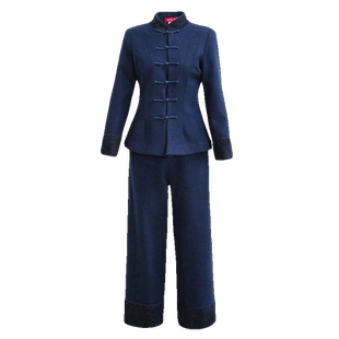 如意风职业套装女今年流行冬装两件套高端品牌时髦洋气民族风女装