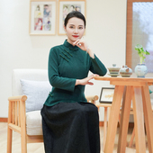 复古显瘦旗袍式 上衣新中式 时尚 如意风秋冬新款 气质唐装 上衣24J437