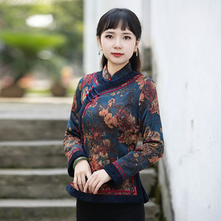 如意风唐装女中国风冬款加厚棉袄改良旗袍上衣棉衣高端中式女装