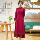 如意风改良旗袍新款 裙子23R182 中式 连衣裙女气质修身 显瘦复古时尚