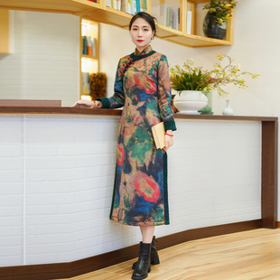 新款 女装 改良旗袍女复古时尚 中式 24R820 优雅改良年轻款 如意风冬季