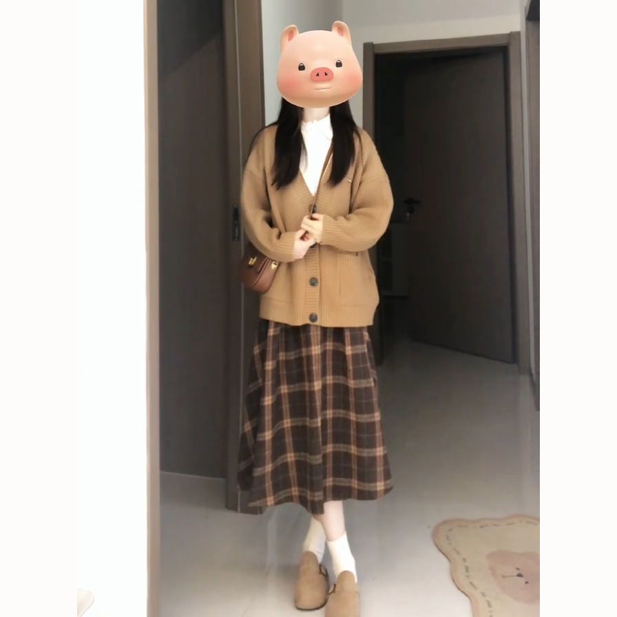 学院风三件套装温柔开衫毛衣外套