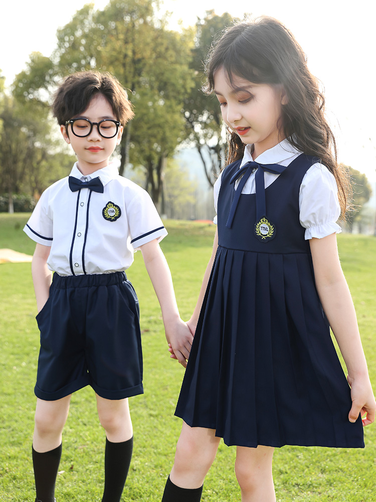 幼儿园园服夏装儿童校服套装小学生夏季班服英伦学院风毕业照服装