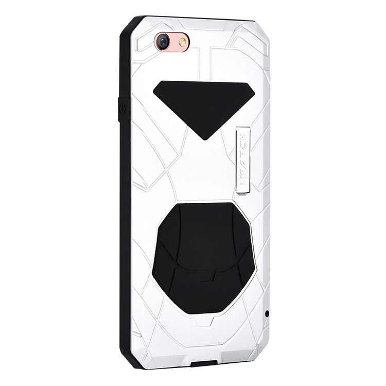 iMatch Water Resistant Shockproof Dust/Dirt/Snow-Proof Aluminum Glass Metal Military Heavy Duty Case Cover for OPPO R9s