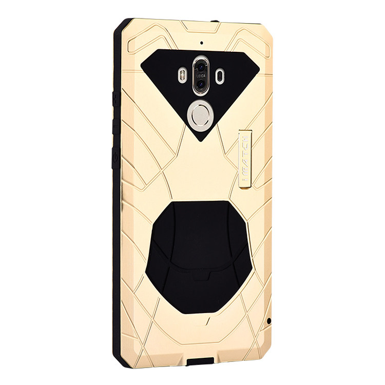 iMatch Shockproof Dust/Dirt/Snow-Proof Aluminum Glass Metal Military Heavy Duty Armor Protection Case Cover for Huawei Mate 9