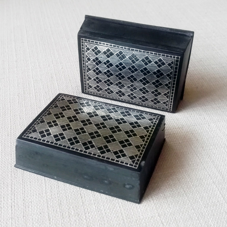 印度特色工艺品民族风纯手工金属镶银丝首饰收纳盒名片盒现货礼物