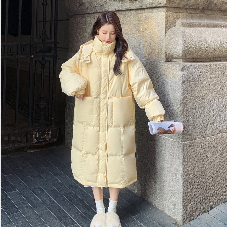 奶黄色羽绒棉服女冬季2025新款奶fufu爆款棉衣中长款韩系棉袄加厚