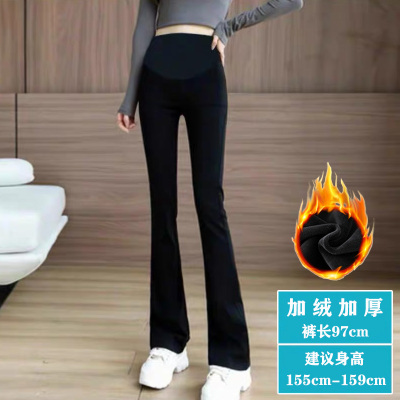 孕妇裤秋季外穿不勒肚子喇叭裤2026小个子秋冬百搭长裤黑色休闲裤 — 4