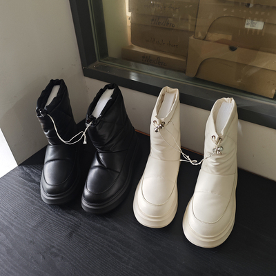 断码清仓捡漏~冬厚底雪地靴女短靴加绒保暖增高百搭舒适防滑棉靴