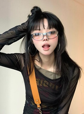 Y2K千禧墨镜辣妹复古男太阳眼镜