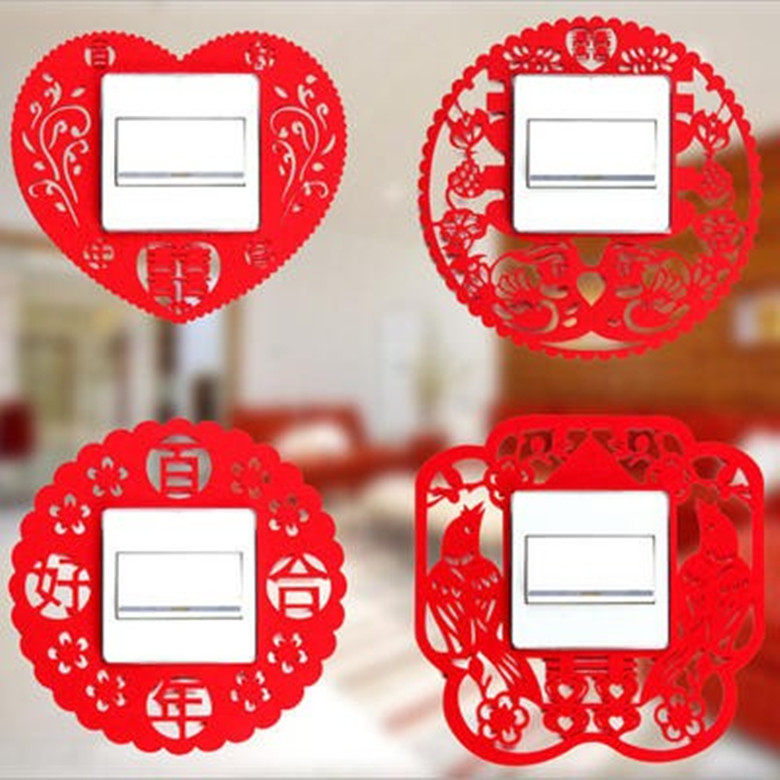 Wedding supplies marry arrangement Marriage room decorate Non-woven fabric Switch Sticker originality personality fashion Switch Coverin the Home Fabric , Dust protection cover , Switch Cover  category - from Buy2taobao.com to provide professional Taobao agent buy service