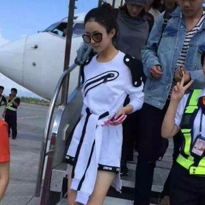 你和我的倾城时光赵丽颖林浅同款白色卫衣外套时尚韩版休闲装新款