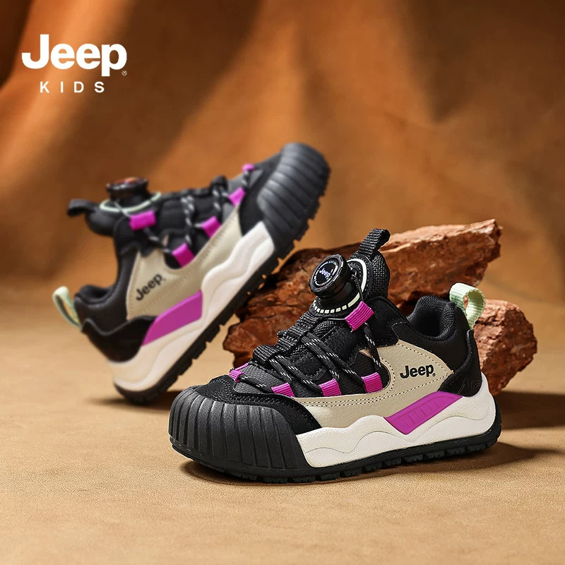 jeep童鞋皮面防水户外徒步登山鞋