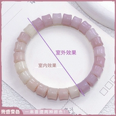 光感变色 香芋紫竹节菩提手串女学生盘玩绕指柔白玉菩提根佛珠