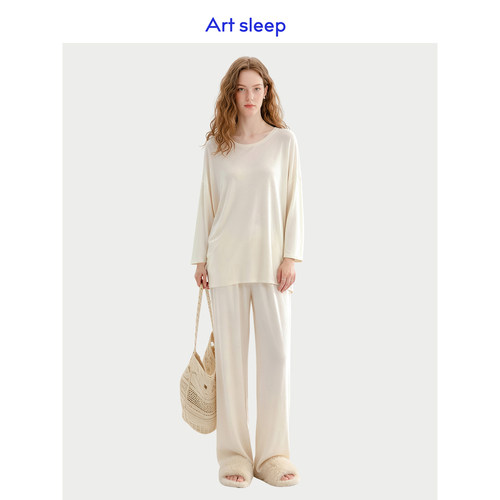 Art sleep「简约净色」超柔软睡衣女款春秋季长袖莫代尔慵懒松弛