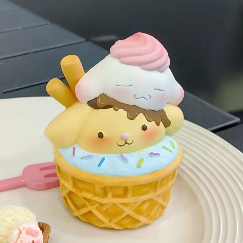 冰沙冰淇淋三丽欧手绘新款涂鸦模具彩绘石膏娃娃乳胶3d立体磨具网