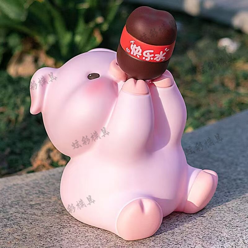 爆款DIY可乐猪青蛙猪卡通涂鸦模具彩绘石膏娃娃乳胶立体磨具手绘