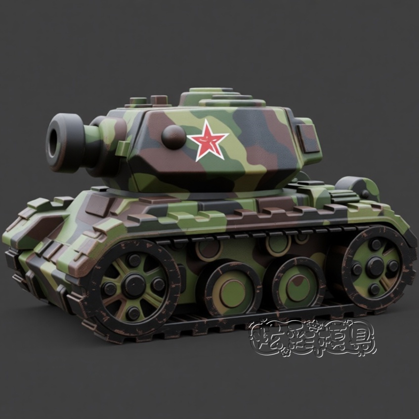 爆款DIY坦克仿真涂鸦模具彩绘石膏娃娃乳胶立体磨具卡通手绘3D