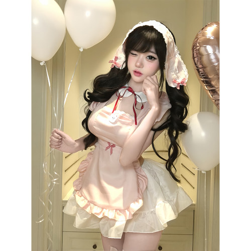性感纯欲甜美日系蓬蓬围裙女仆cos角色扮演约会女佣制服晴趣qqny