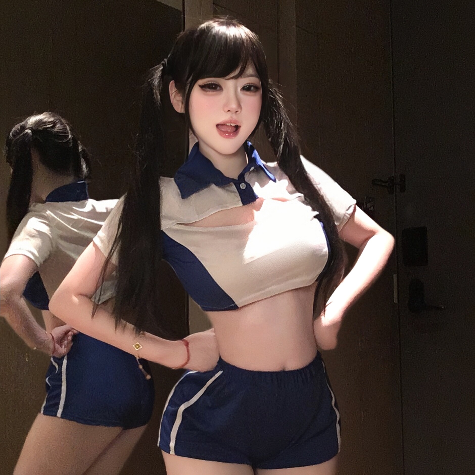 性感纯欲清纯活力啦啦队学院体操服cos角色扮演约会制服晴趣qqny