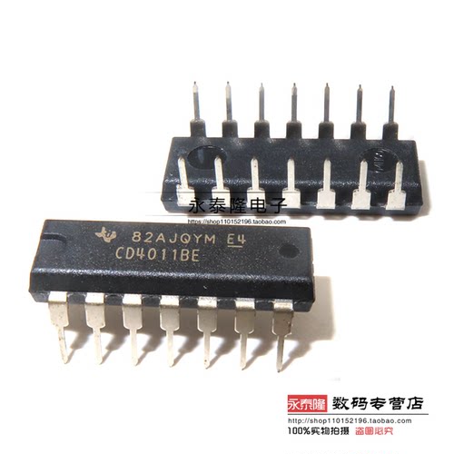 原装进口 CD4011BE DIP-14 CD4011四2输入与非门