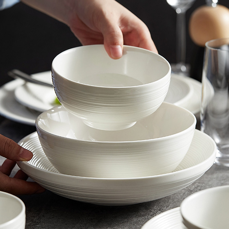 碗碟套装家用餐具碗拉丝简约日式家用饭碗高级感碗碟日式碗筷套装,餐饮具,碗,淘宝优惠券,粉丝福利购,淘宝优惠卷