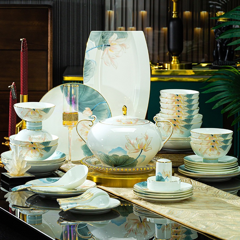 轻奢送礼骨瓷顺丰包邮新中式