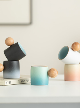 80ml浓缩带把球把主人杯水杯咖啡杯子陶瓷单杯定logo