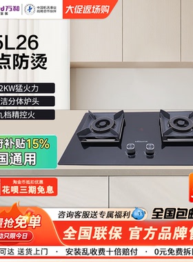 Vanward/万和 JZT-Q5L26燃气灶嵌入式台嵌两用猛火聚能灶 9段精控