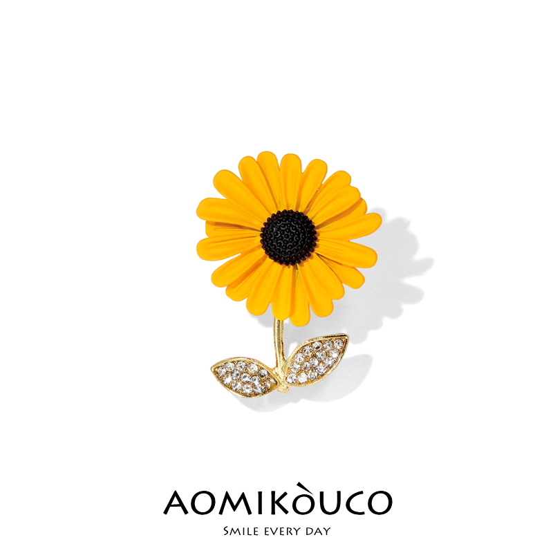 一举夺魁向日葵胸针太阳花别针