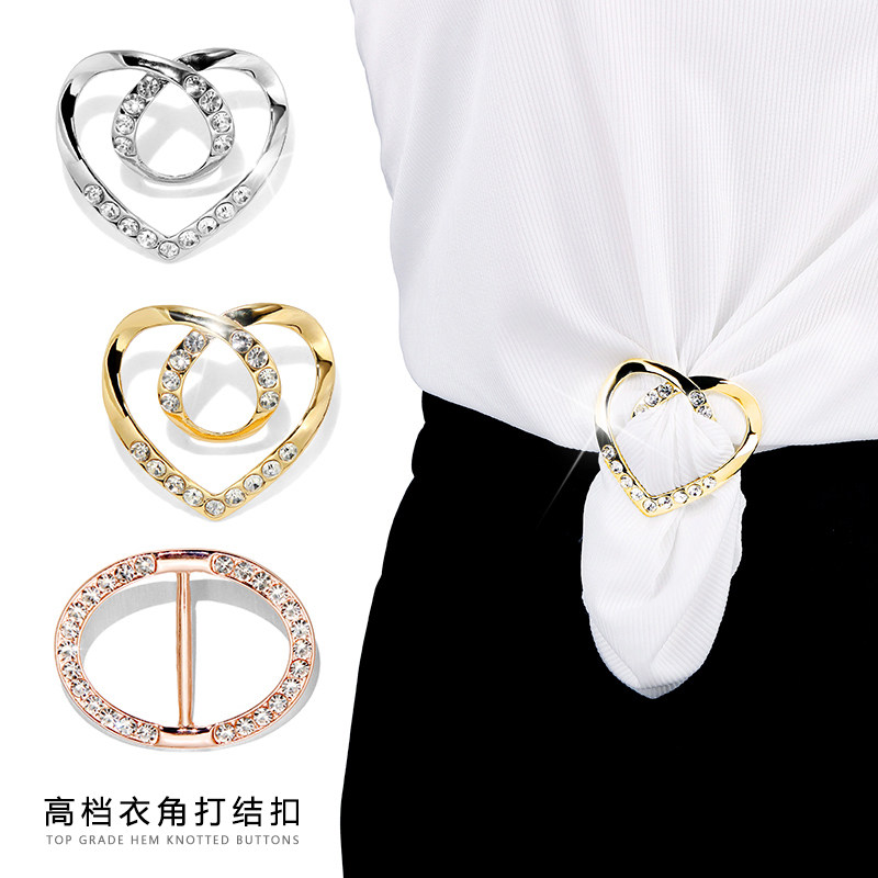 高档t恤下摆衬衫衣角打结扣两用女时尚收腰神器爱心丝巾扣环胸针,饰品/流行首饰/时尚饰品新,胸针,淘宝优惠券,粉丝福利购,淘宝优惠卷