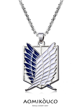 进击的巨人自由之翼项链ins潮个性调查兵团动漫周边挂件配饰礼物