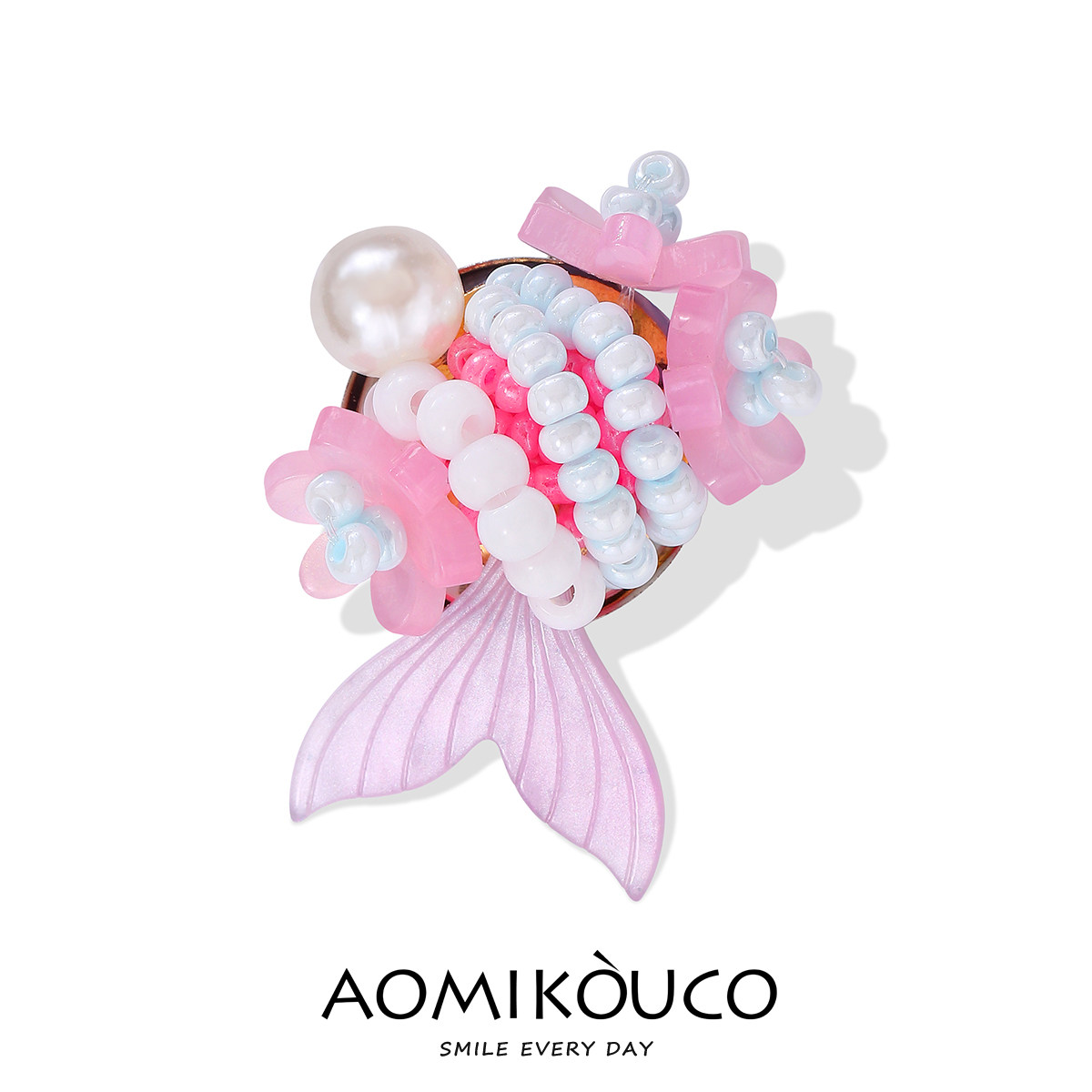 可爱手工串珠小金鱼胸针高级感精致时尚珍珠别针夏季小清新配饰品,饰品/流行首饰/时尚饰品新,胸针,淘宝优惠券,粉丝福利购,淘宝优惠卷