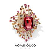 复古宫廷永恒璀璨星辰水晶胸针高档女奢华气质别针西装 胸花配饰品