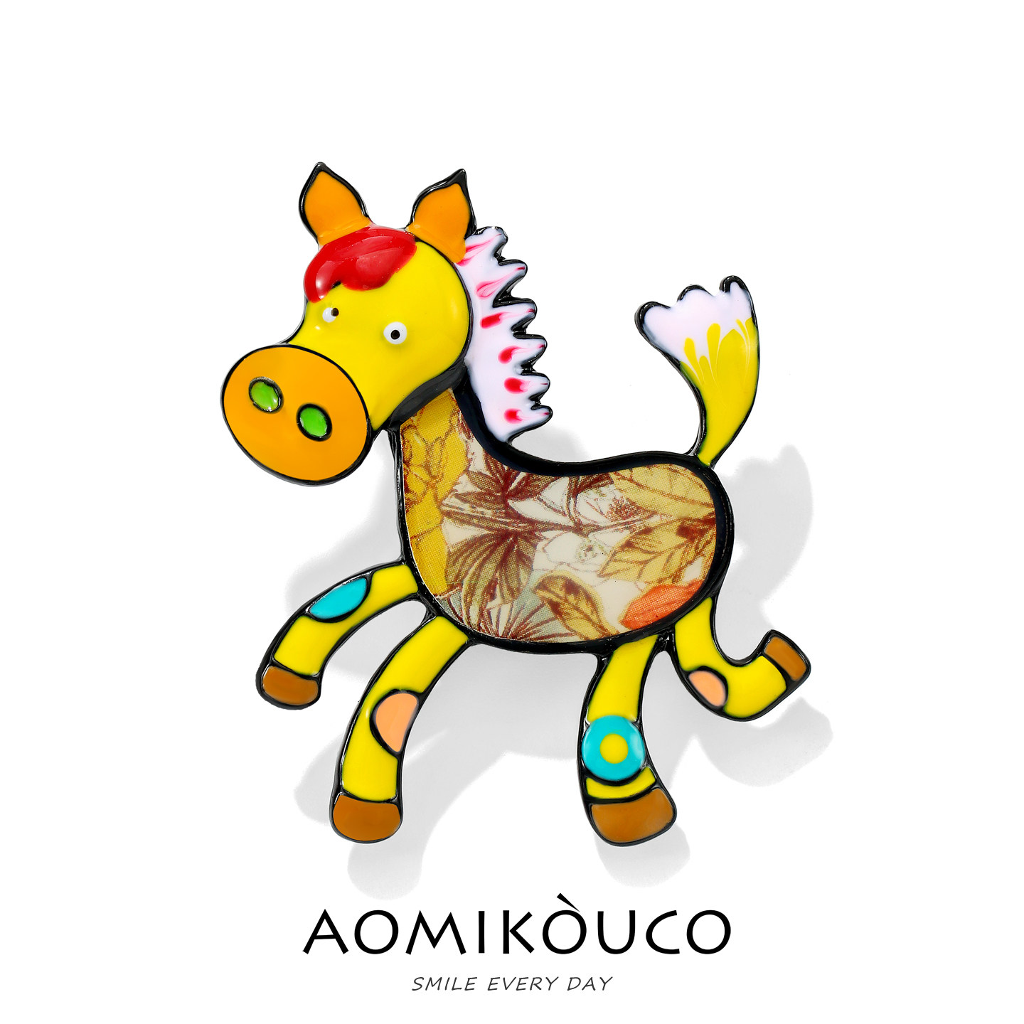 可爱卡通小马胸针高级感彩色萌珐琅胸花女士大衣扣西服别针衣饰品,饰品/流行首饰/时尚饰品新,胸针,淘宝优惠券,粉丝福利购,淘宝优惠卷