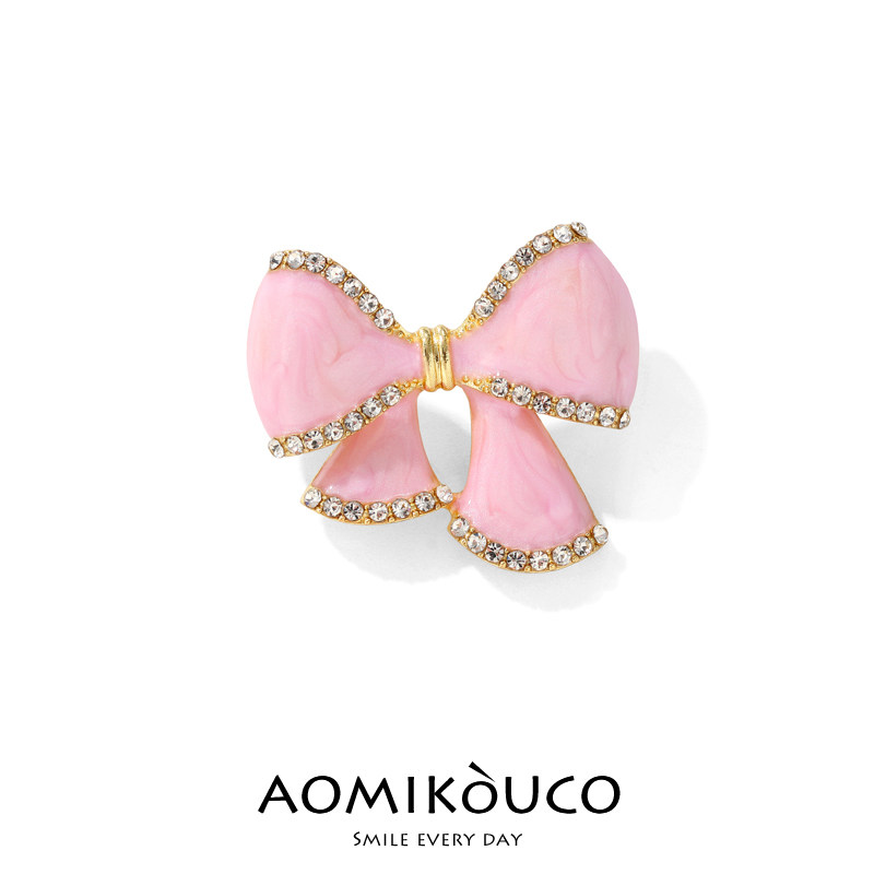 高档精致珐琅粉色蝴蝶结胸针时尚气质西服配饰防走光领口别针配饰,饰品/流行首饰/时尚饰品新,胸针,淘宝优惠券,粉丝福利购,淘宝优惠卷