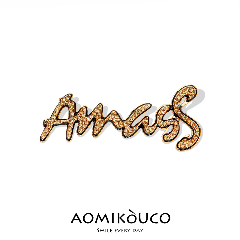 高档字母胸针别针配饰