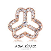 妇联会徽胸针妇女联合会镶钻胸花三八妇女节别针胸章标志气质配饰