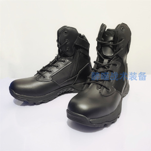 EVTZ正品 轻便型战术靴 侧拉链中腰 真皮 防刺户外运动徒步鞋