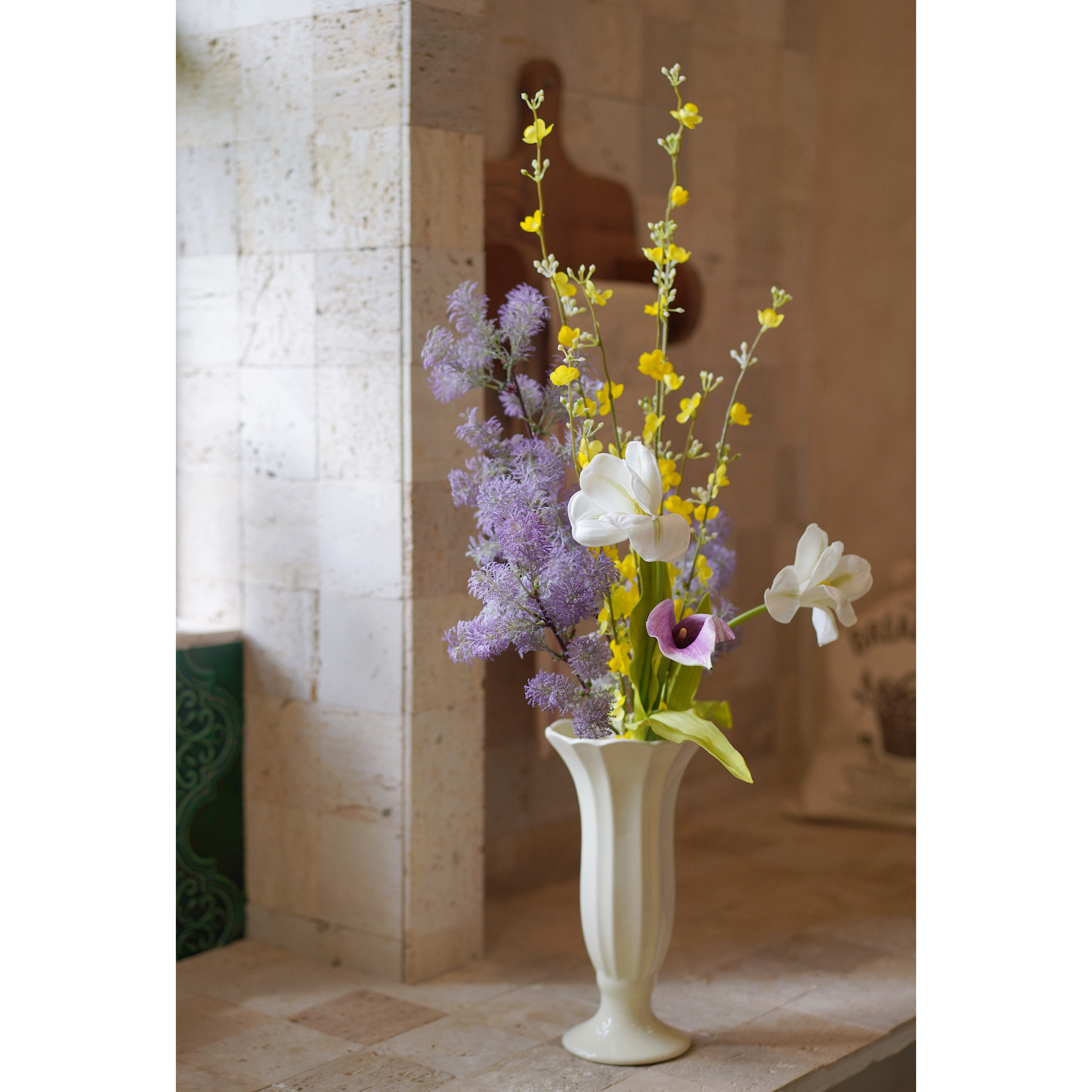 装饰小众餐桌原创设计仿真花成品