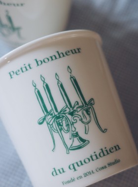 COSA原创设计陶瓷手握杯喝水杯咖啡杯笔筒收纳洗漱杯