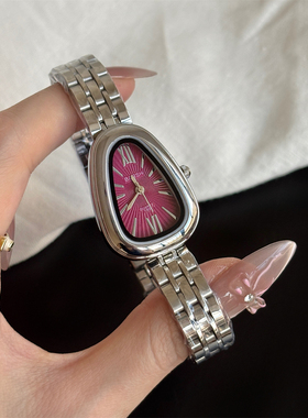 BARSH复古蛇头形手表女经典高级感小众设计时尚文艺学院风石英表